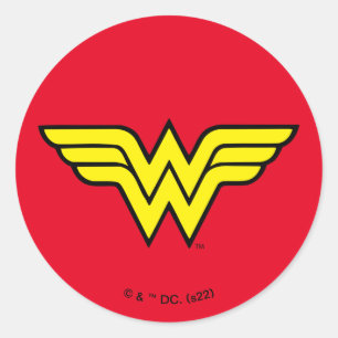 Wonder Woman   Klassisches Logo Runder Aufkleber