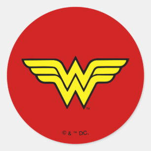 Wonder Woman Klassisches Logo Runder Aufkleber
