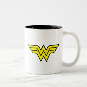 Wonder Woman   Klassisches Logo Zweifarbige Tasse