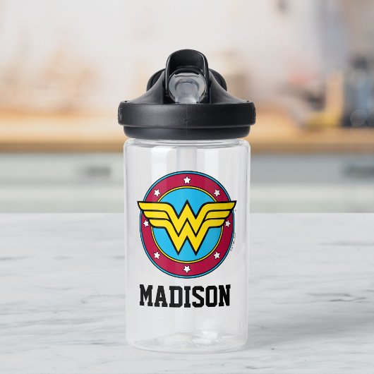 Wonder Woman | Kreis | Name hinzufügen Trinkflasche