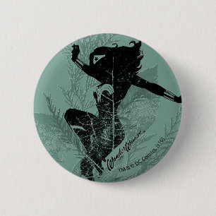 Wonder Woman Landing Foliage Graphic Button