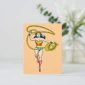 Wonder Woman Lasso über Kopf Postkarte (Stehend Vorderseite)