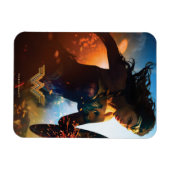 Wonder Woman läuft auf dem Schlachtfeld Magnet (Horizontal)