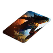 Wonder Woman läuft auf dem Schlachtfeld Magnet (Linke Seite)