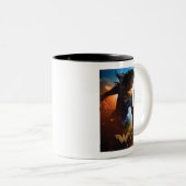 Wonder Woman läuft auf dem Schlachtfeld Zweifarbige Tasse (VorderseiteRechts)