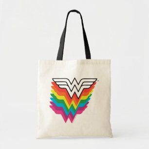 Wonder Woman Layered Rainbow Logo Tragetasche