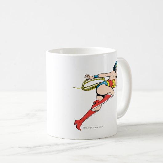 Wonder Woman Leap Right Kaffeetasse (VorderseiteRechts)