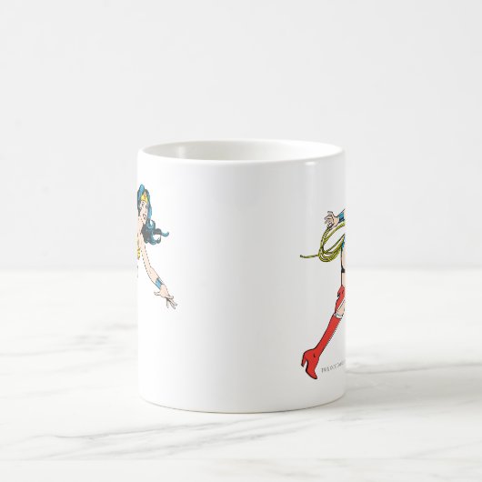 Wonder Woman Leap Right Kaffeetasse (Mittel)