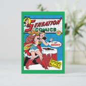 Wonder Woman liefert Spielzeug Einladung (Stehend Vorderseite)