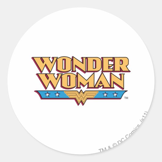 Wonder Woman Logo 2 Runder Aufkleber (Vorderseite)