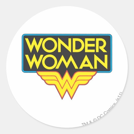 Wonder Woman Logo 3 Runder Aufkleber (Vorderseite)