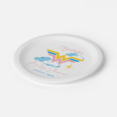 Wonder Woman Logo | Babydusche Pappteller (Schrägansicht)