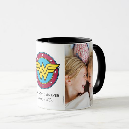 Wonder Woman Logo | Bestes Oma-Foto Tasse (VorderseiteRechts)
