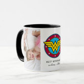 Wonder Woman Logo | MAMA FOTO Tasse (Vorderseite Links)