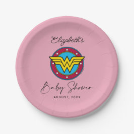Wonder Woman Logo | Neues Baby kommt bald Pappteller