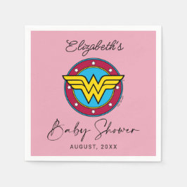 Wonder Woman Logo | Neues Baby kommt bald Serviette