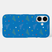 Wonder Woman-Logo und Sterne Blaues Muster Case-Mate iPhone Hülle (Rückseite (Horizontal))