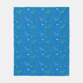 Wonder Woman-Logo und Sterne Blaues Muster Fleecedecke (Vorderseite)