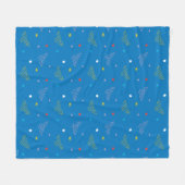 Wonder Woman-Logo und Sterne Blaues Muster Fleecedecke (Vorderseite (Horizontal))