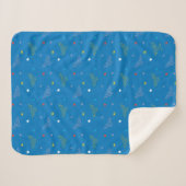 Wonder Woman-Logo und Sterne Blaues Muster Sherpadecke (Vorderseite (Horizontal))