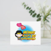 Wonder Woman | Mama, du bist mein Superheld Einladungspostkarte (Stehend Vorderseite)