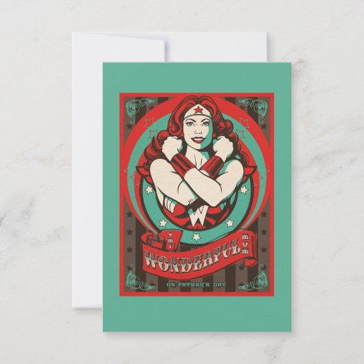 Wonder Woman | Meine wunderbare Mama am Vatertag Karte (Vorderseite)