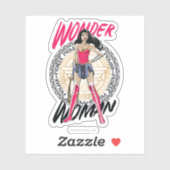 Wonder Woman mit griechischem StammesEmblem Aufkleber (Blatt)