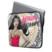 Wonder Woman mit griechischem StammesEmblem Laptopschutzhülle (Vorderseite Links)