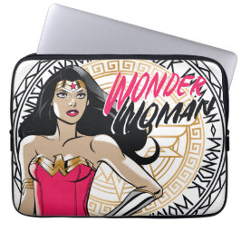 Wonder Woman mit griechischem StammesEmblem Laptopschutzhülle