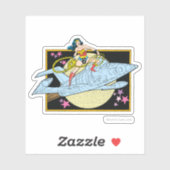 Wonder Woman mit Jet Aufkleber (Blatt)