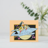 Wonder Woman mit Jet Postkarte (Stehend Vorderseite)