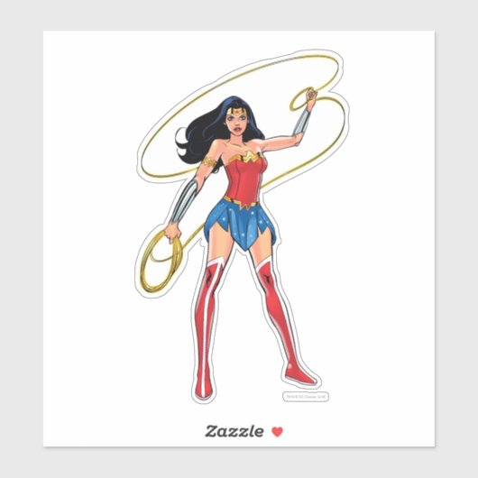 Wonder Woman mit Lasso - Kampf für Gerechtigkeit Aufkleber (Blatt)
