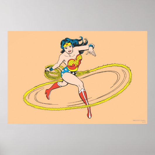 Wonder Woman mit Lasso verkabelt Poster (Vorne)