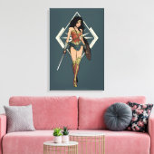 Wonder Woman mit Schwert Comic Art Leinwanddruck (Insitu (Wohnzimmer))