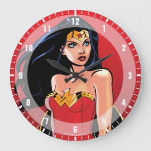 Wonder Woman mit Schwert - Fierce Große Wanduhr