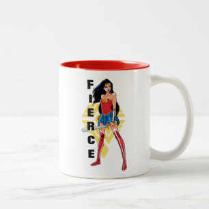 Wonder Woman mit Schwert - Fierce Zweifarbige Tasse