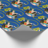 Wonder Woman mit Stadtgeschichte Geschenkpapier (Ecke)