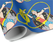 Wonder Woman mit Stadtgeschichte Geschenkpapier (Rolleneckpunkt)
