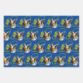 Wonder Woman mit Stadtgeschichte Geschenkpapier Set (Vorderseite)