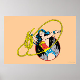 Wonder Woman mit Stadtgeschichte Poster