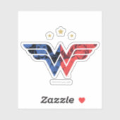 Wonder Woman Modern & Retro Comic Overlay-Logo Aufkleber (Blatt)