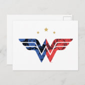 Wonder Woman Modern & Retro Comic Overlay-Logo Einladungspostkarte (Vorne/Hinten)