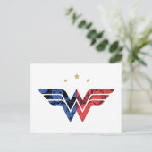 Wonder Woman Modern & Retro Comic Overlay-Logo Einladungspostkarte (Stehend Vorderseite)