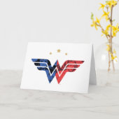 Wonder Woman Modern & Retro Comic Overlay Logo Karte (Gelbe Blume)