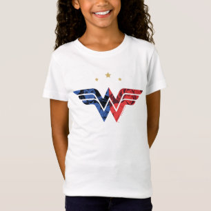 Wonder Woman Modern & Retro Comic Overlay-Logo T-Shirt