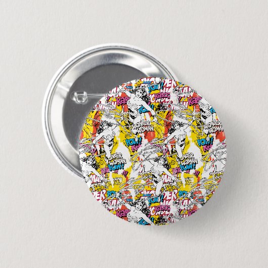 Wonder Woman Neon Pattern Button (Vorne & Hinten)