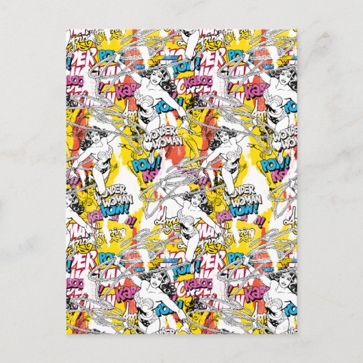 Wonder Woman Neon Pattern Postkarte (Vorderseite)