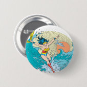 Wonder Woman Ocean Sky Button (Vorne & Hinten)