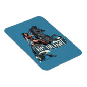 Wonder Woman on Horse Comic Kunst Magnet (Rechte Seite)