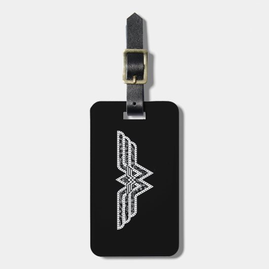 Wonder Woman Paisley Logo Gepäckanhänger (Vorderseite vertikal)